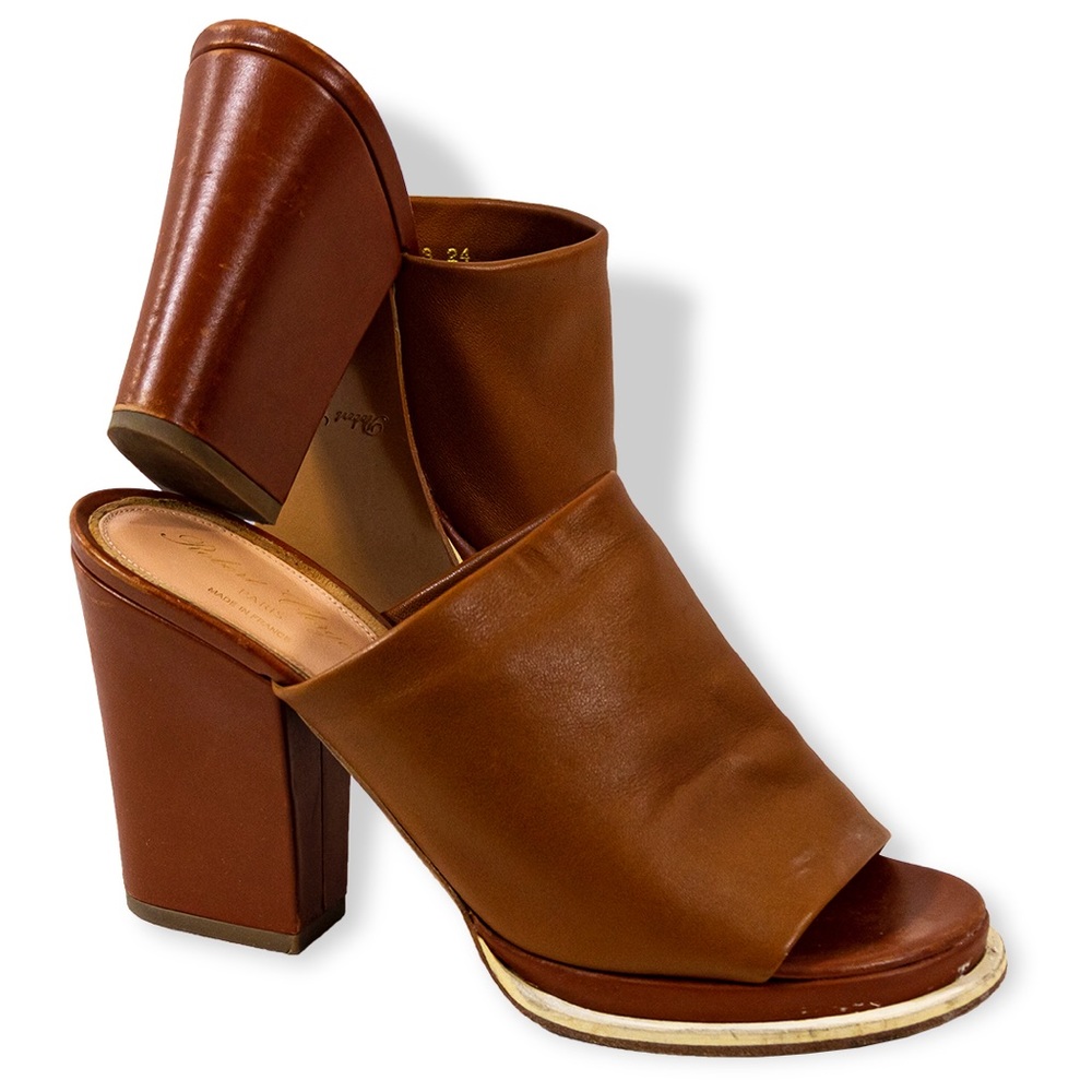 Robert Clergerie Platform Leather Slides Sandals